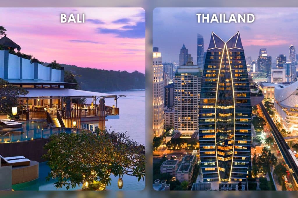 accomodation in Bali and Thailand