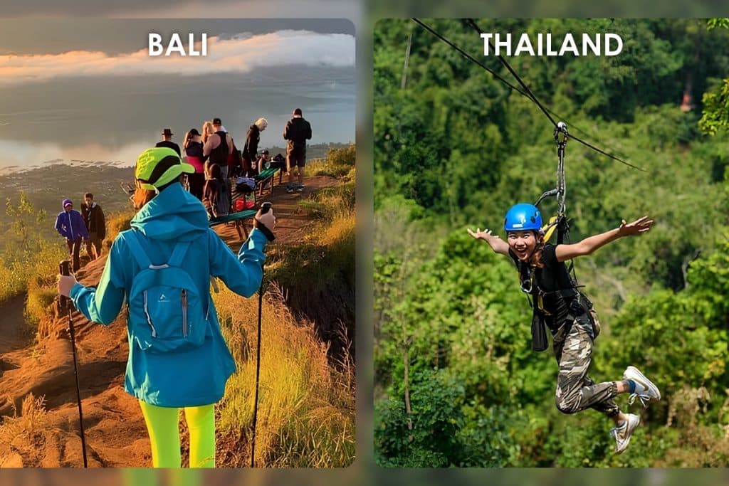 bali vs thailand in activities