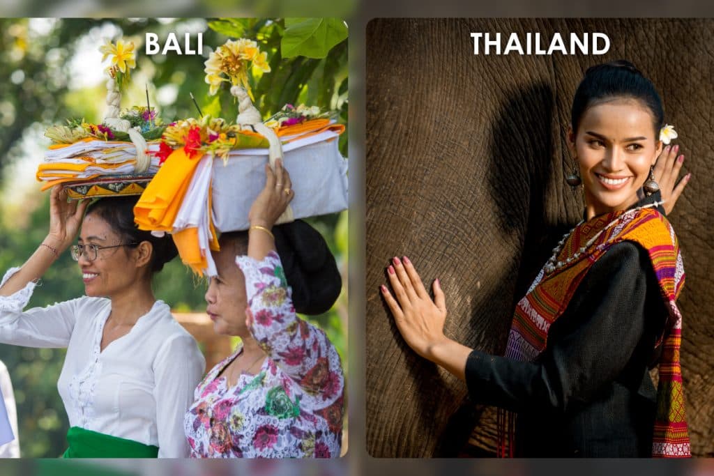 bali or thailand in culture