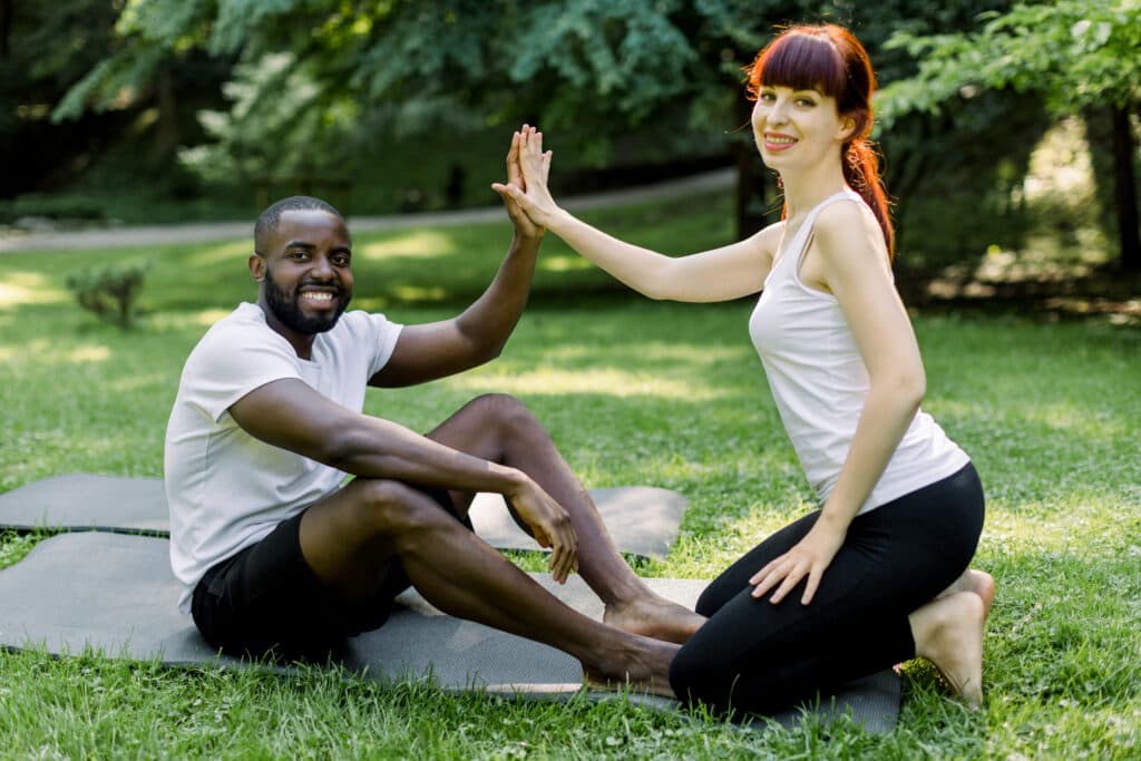 Relaxing yoga in seminyak