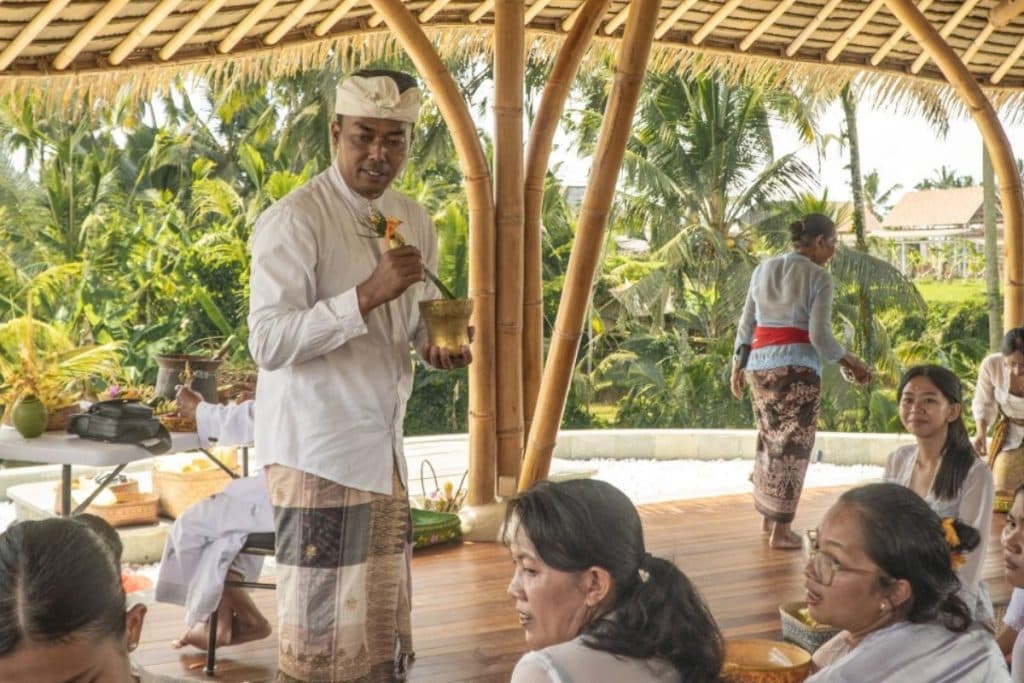 the ceremonies in Bali