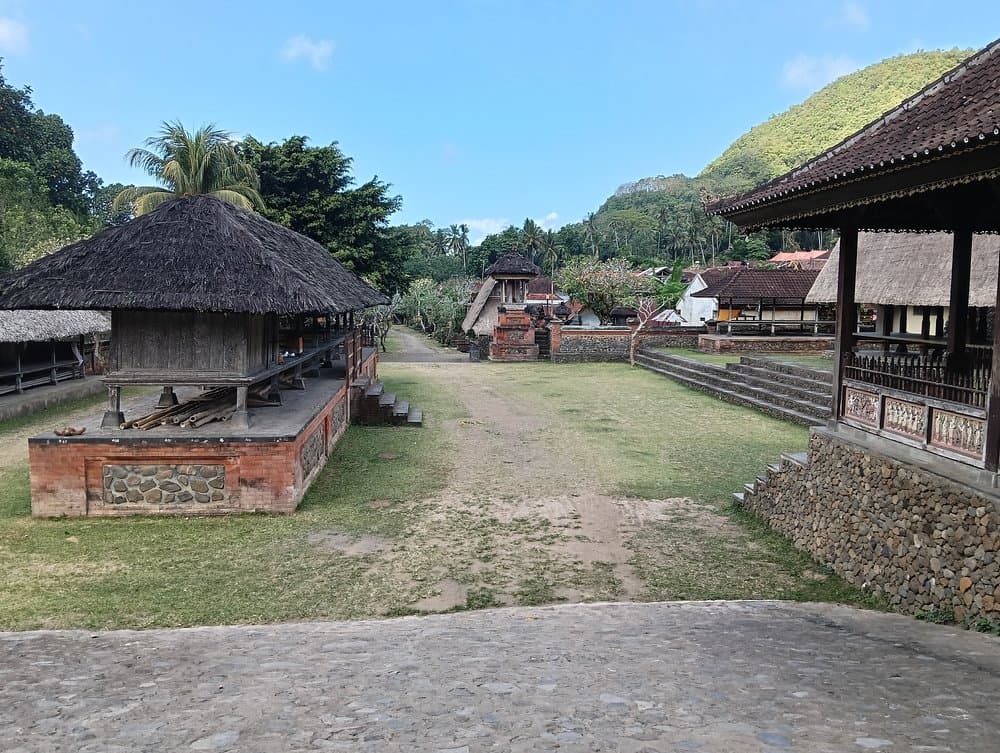 Tenganan Pegringsingan is an old settlement of the Bali Aga people, the indigenous Balinese community that predates Hindu influence.