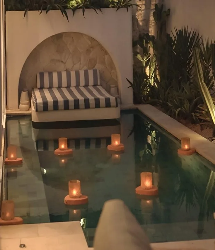 Floating Candle In The Pool