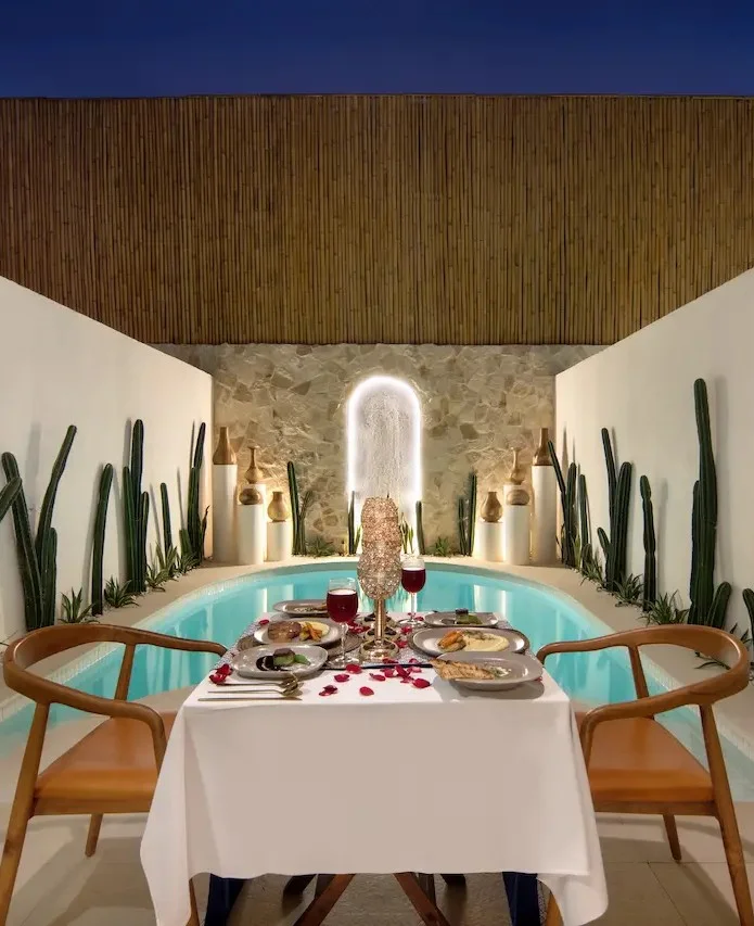 Romantic Candle Light Dinner with Juice (Couple)