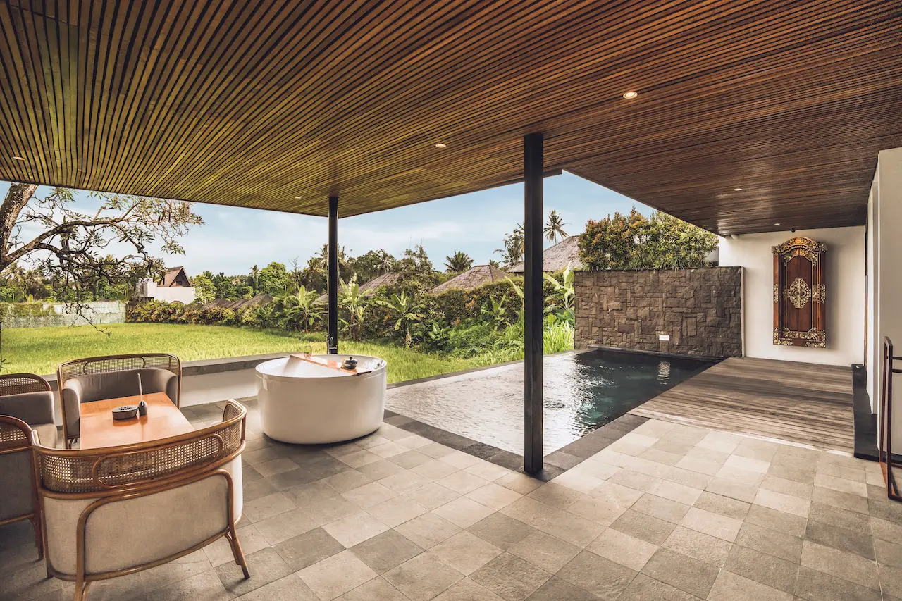 Presidential Two Bedroom Private Pool Villa with Ricefield View